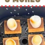 Air fryer smores. Text reads: how to make air fryer smores, www.whatacrockof.com